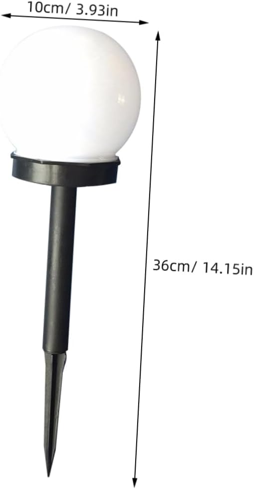 Veemoon 4pcs Solar Energy Lawn Lamp Round Ball Shape Plug in Garden Lamp No Electricity Required Solar Led Lights for Outdoor Use