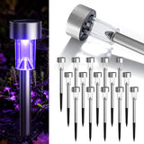 GIGALUMI 16 Pack Purple Solar Halloween Lights,Outdoor Halloween Decoration
