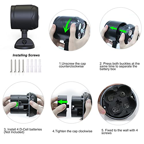 Battery Motion Sensor Light Outdoor 8W 600LM 2Packs