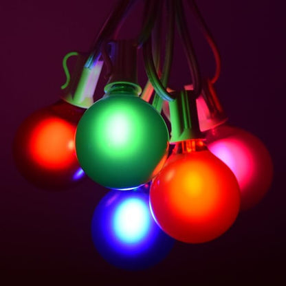 Hometown Evolution, Inc. G50 2" LED Assorted Colored Outdoor Globe String Lights (White Wire, 10 ft)