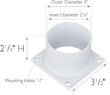 Design House 590059 Standard 3-Inch Fitter Outdoor Pier Base Round Accessory Mount for Deck Porch Patio, White | Lumora