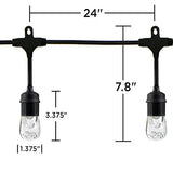 Enbrighten Classic Outdoor String Lights, 36ft, 18 Bulbs, White Light Only