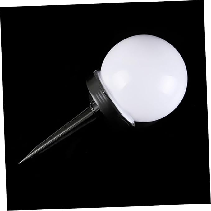 balacoo 6Pcs Solar Round Grass Lights Outdoor Plug Light Durable Lawn Lighting for Garden Pathway and Road Use Easy to Install Ground Bulb Lights