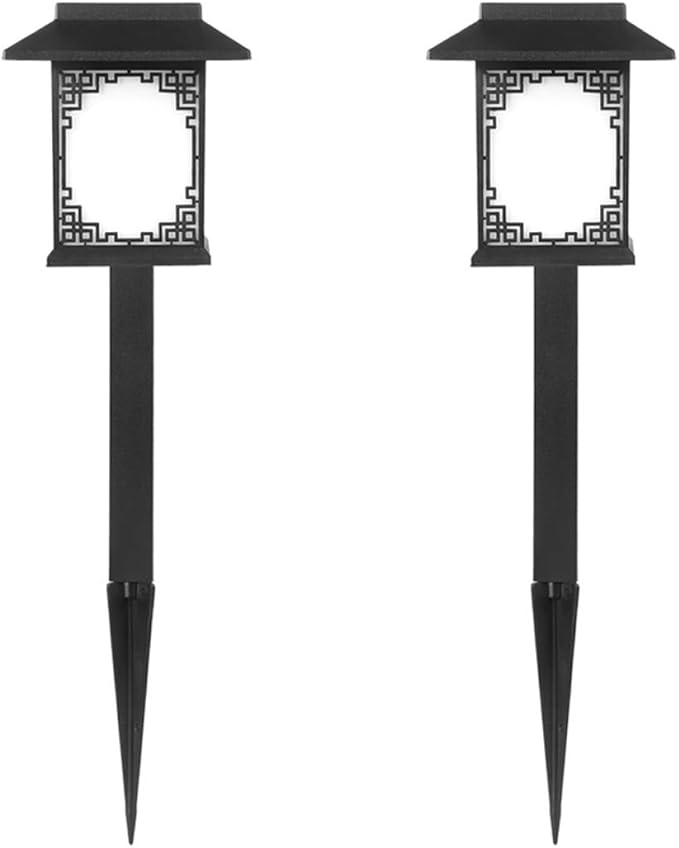 Operitacx Garden Solar Pathway Lights LED Lawn Lamps Waterproof Outdoor Yard Ground Insert Decorative Landscape Lighting 2pcs with White Light for Patio and Garden