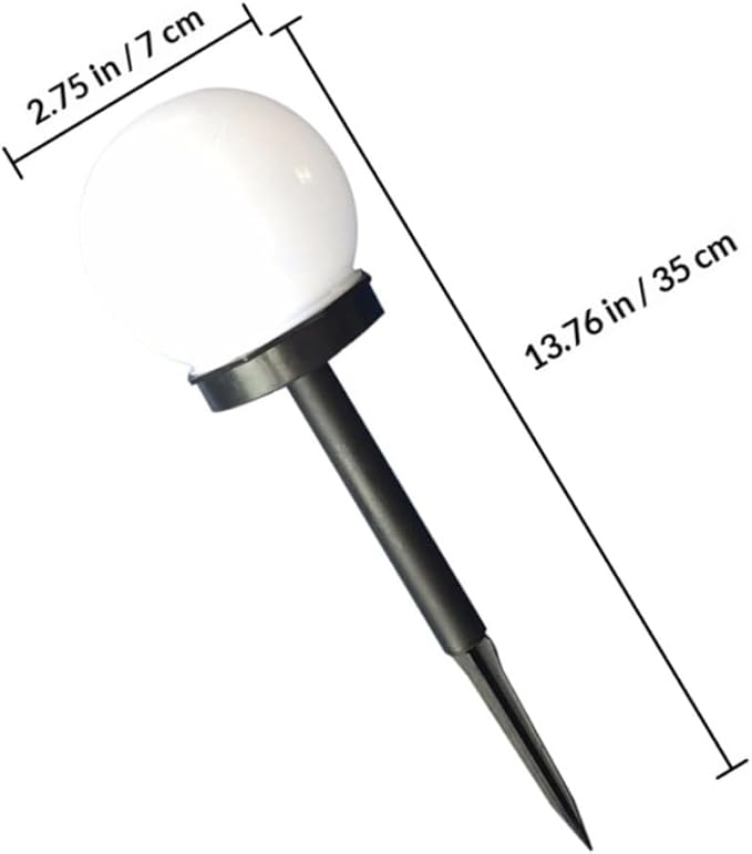 4pcs Solar Path Lights Bubble Shaped Lawn Solar Lights Outdoor Warm White LED Landscape Lighting Weatherproof Garden Yard Panel Fixtures