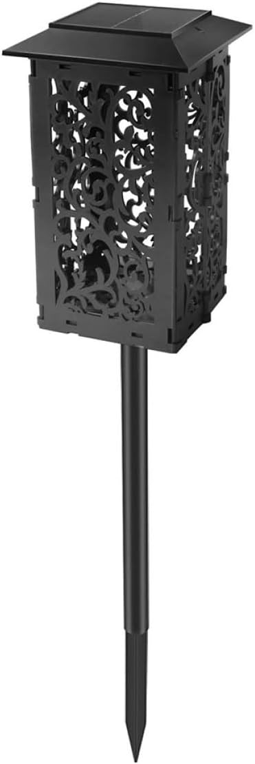 GLEAVI Solar Powered Outdoor Landscape Pathway Lights Waterproof LED Yard Lights for Garden Patio, Foldable Solar Lawn Lamps with Four-Color Decorative Lighting