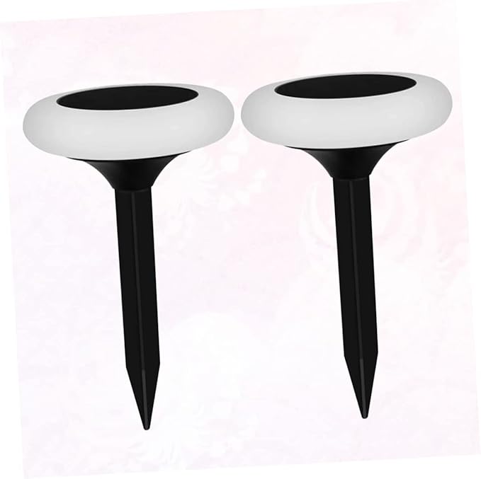 DOITOOL 4pcs RGB Colorful Solar Ground Lights Outdoor Pathway Lamp for Lawn Garden Driveway Easy Installation Modes Landscape Lighting