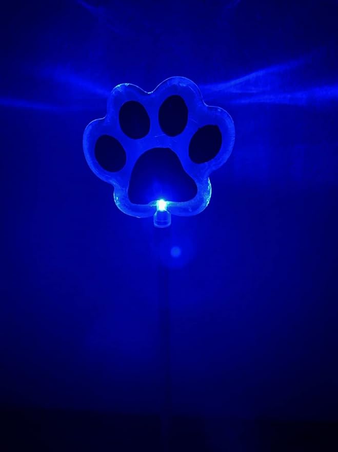 Solar Garden Stake Lights with Color Changing LED or Regular White LED Landscape Path Lights (Set of 2) (Dog Paw) | Lumora