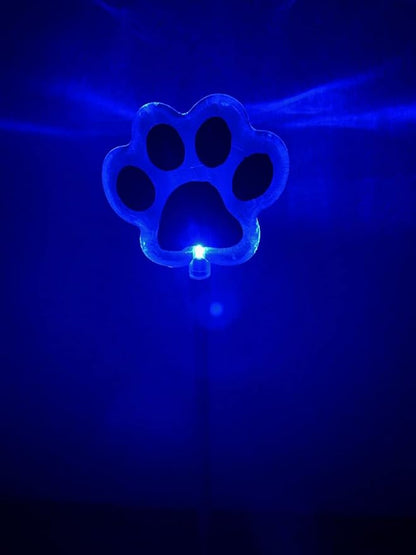 Set of 1 Solar Garden Stake Lights with Color Changing LED or Regular White LED Landscape Path Lights (1 Piece) (Dog Paw)