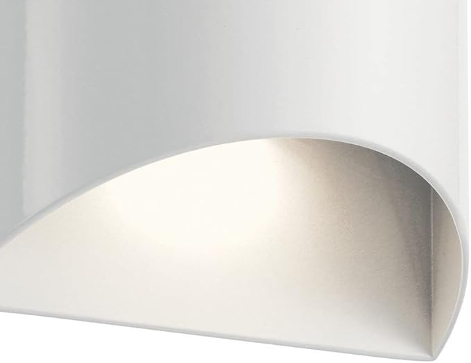 Kichler 49278WHLED Wesley Outdoor Wall Sconce, 1-Light 10 Watts, White