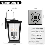Outdoor Wall Light Fixture, Modern Large Porch Light, Outside Wall Lantern