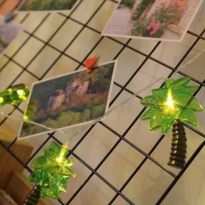 Palm Tree String Lights Outdoor, Summer Beach Themed Decoratives String Lights with 10 Palm Tree Patio Light, Plug in Indoor Fairy Lights for Outdoor Indoor Beach Tropical Party Bedroom Birthday Decor
