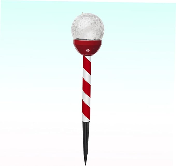 GANAZONO Solar Led Christmas Lights Cracked Glass Garden Stake Lamp Landscape Pathway Decor for Yard