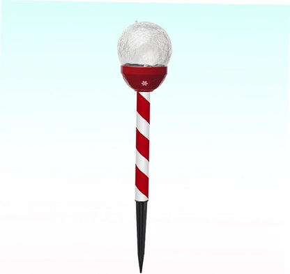GANAZONO Solar Led Christmas Lights Cracked Glass Garden Stake Lamp Landscape Pathway Decor for Yard