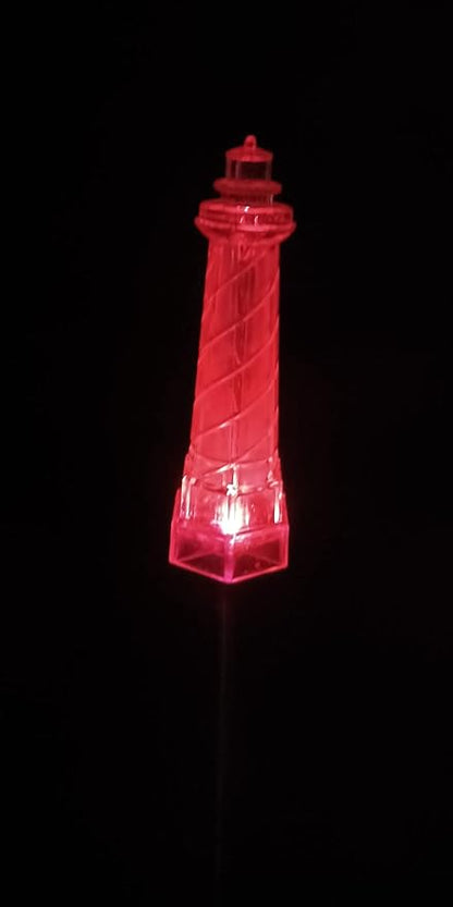 Starry Illuminate 3 PCS Solar Color Changing Style Garden Stake Light Pathway Stake Light (Lighthouse)