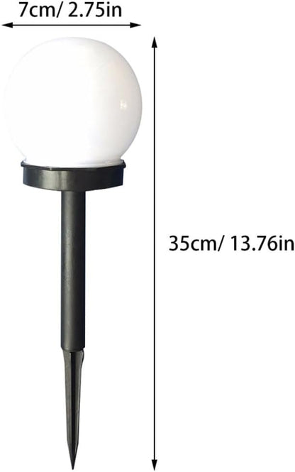 VILLCASE 4pcs Solar Lawn Lights Bubble Globe Warm White LED Outdoor Path Lights Solar Powered Garden Landscape Lighting Weatherproof Stakes for Pathway