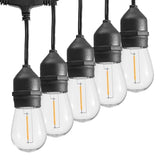 SUNTHIN 105FT Outdoor String Lights with 34 1W LED Bulbs