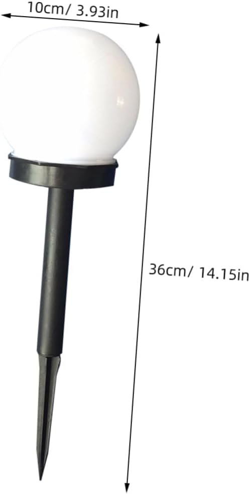 HOMSFOU 4pcs Solar Lawn Lights White Shaped Garden Lamps Solar Pathway Lights for Outdoor Patio and Decor