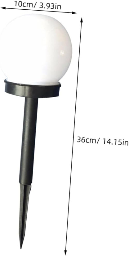 HOMSFOU 4pcs Solar Lawn Lights White Shaped Garden Lamps Solar Pathway Lights for Outdoor Patio and Decor