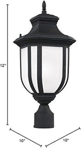Generation Lighting 8236301EN3-12 One Light Outdoor Post Lantern Black | Lumora