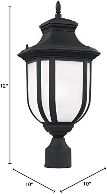 Generation Lighting 8236301EN3-12 One Light Outdoor Post Lantern Black
