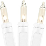 Novelty Lights 22 Feet 100 Bulb Incandescent Mini Light String, Clear with 2.5-Inch Spacing on White Wire, UL | Lumora