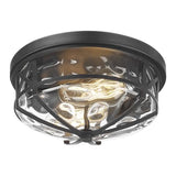Darkaway 15inch Ceiling Light Fixtures Large Flush Mount Light Fixtures with Water Ripple Glass Shade, Indoor Outdoor Ceiling Light for Kitchen Bathroom Bedroom Hallway Entry Porch