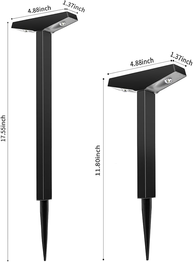 Solar Pathway Lights 4 Pack Outdoor, Waterproof Solar Garden Lights for Lawn, Patio, Walkway ，Auto On/Off, Warm White 3000K Decorative Landscape Lighting