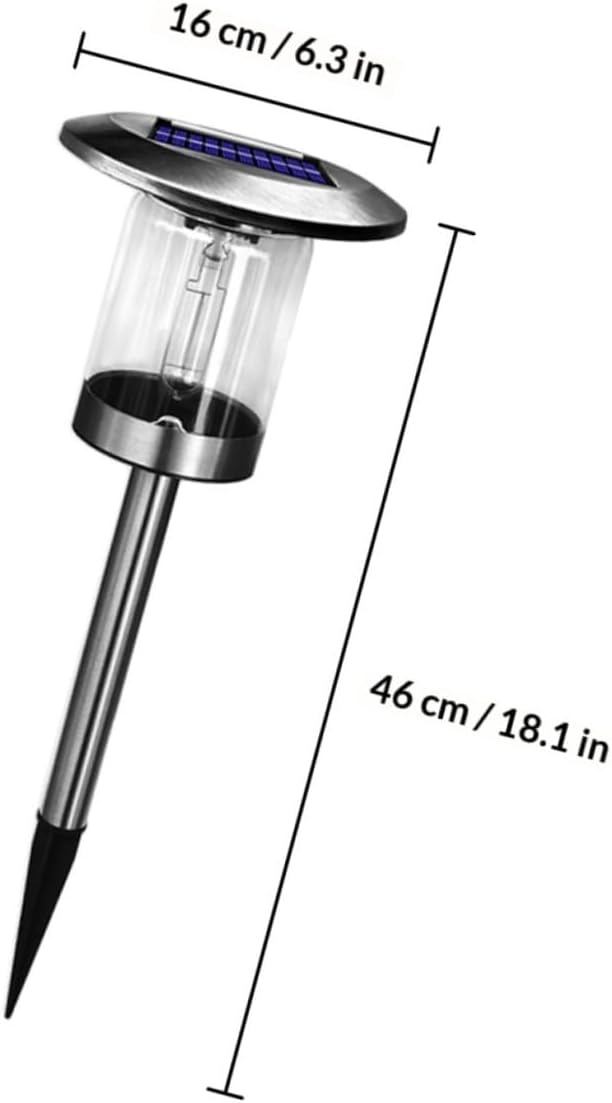 Solar Outdoor Post Lights Stainless Steel Solar Garden Path Lights for Yard Driveway Landscape Tungsten Filament Lamp for Patio and Walkway