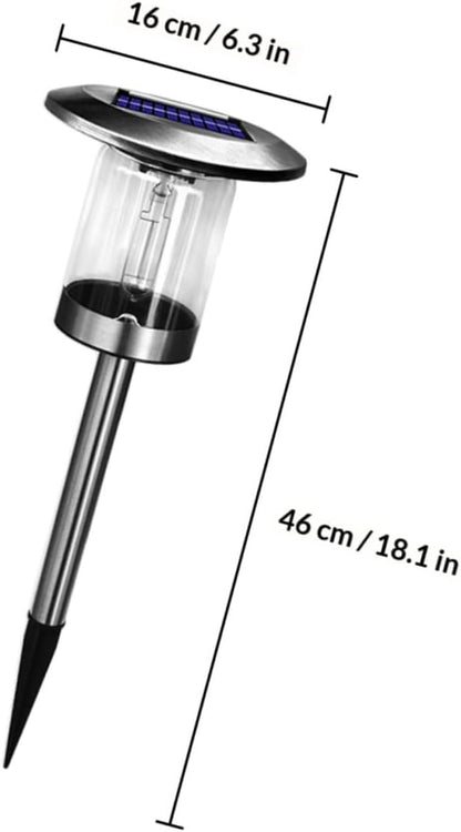 Solar Outdoor Post Lights Stainless Steel Solar Garden Path Lights for Yard Driveway Landscape Tungsten Filament Lamp for Patio and Walkway
