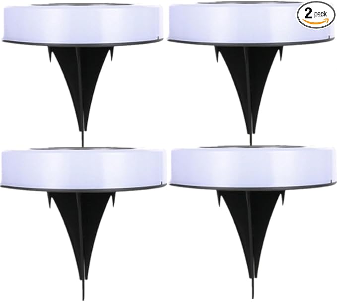 4 Packs Solar Lights Outdoor Garden Ground Lights IP44 Waterproof Solar Powered Pathway Deck Light for Lawn Walkway | Lumora