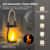 Hompavo Gen2 Solar Lanterns Outdoor Waterproof with Ultra-Real Flame