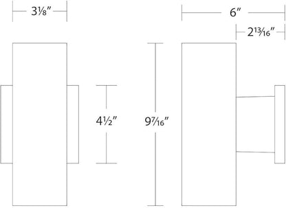 WAC Lighting, Cylinder LED Double Up and Down Indoor or Outdoor Wall Light 3000K in White