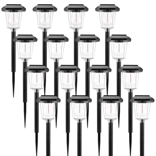 16Pack Purple Solar Halloween Lights outdoor, Pathway Halloween Decorations