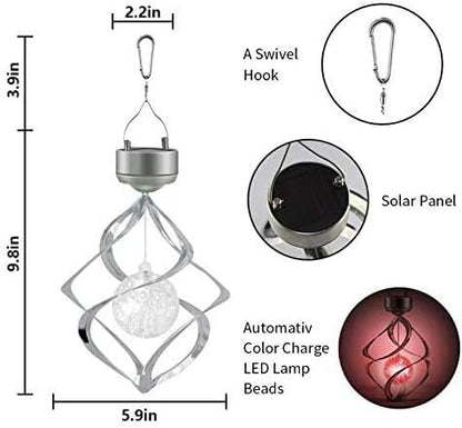 Solar Lights Outdoor Yard Decor Wind Chimes LED Colour Changing Hanging Light for Design Decoration for Garden, Patio, Balcony,Lawn Birthday Gifts for Women Mom Grandma