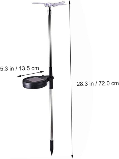 Uonlytech 2pcs Solar Lawn Decor Solar Stick Lamps for Garden Pathway for Unique Landscape Lighting