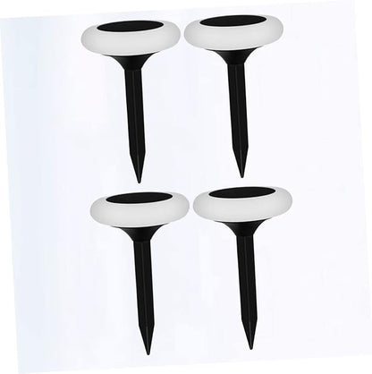 ARTIBETTER 4Pcs RGB Colorful Solar Ground Plug Lights Outdoor Solar Pathway Lamps for Garden Lawn Driveway Easy Installation Lighting Modes Decorative Landscape