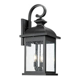 FEMILA 26" Outdoor Wall Light, Large Exterior Wall Light Fixtures, 3 Light Outdoor Wall Lantern Porch Lights for Entryway, Patio, Garage, Doorway, Matte Black Finish, E12 Base, 4FD54B-L BK