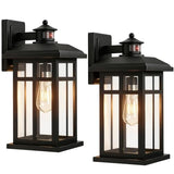 Brilvibera 2-Pack 16" Large Black Outdoor Wall Light