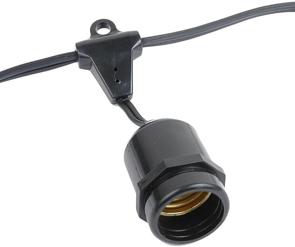 Novelty Lights 330 Feet Heavy Duty Light String with 165 Suspended E26 Sockets - Outdoor Security Flood Light | Lumora