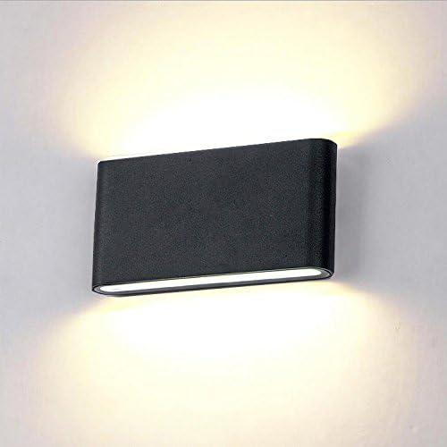 12W LED Outdoor Exterior Wall Sconces Step Down Light Fixture Lamp Black Finish Warm White | Lumora