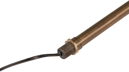 G2 12V Brass Mini Path Light (15" Tall) with 3W 2700K Warm White G4 LED Bulb for Low Voltage Landscape Lighting on Outdoor Pathway, Walkway, Garden, Driveway or Patio
