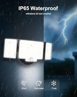 Motion Sensor Outdoor Lights with Remote, 4200LM LED Security Light, Black