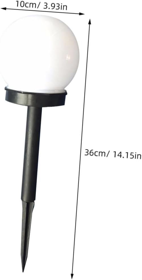 4pcs Solar Ball Lights White Round Garden Lamps for Outdoor Walkway and Lawn Easy Installation Solar-Powered Led Spheres for Lighting