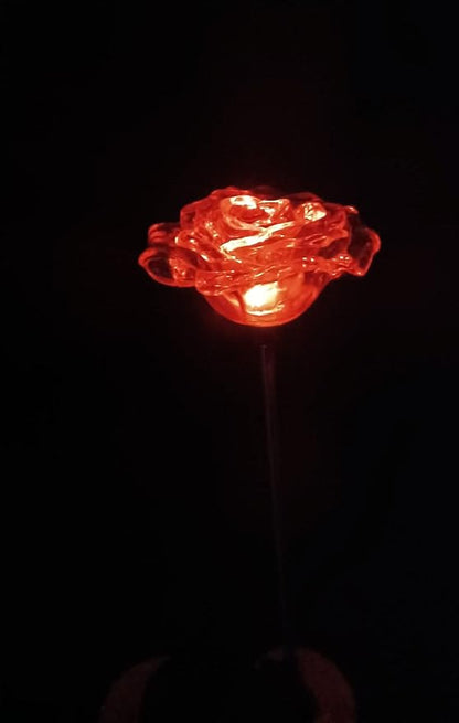 Starry Illuminate 3 PCS Solar Color Changing Style Garden Stake Light Pathway Stake Light (Rose)