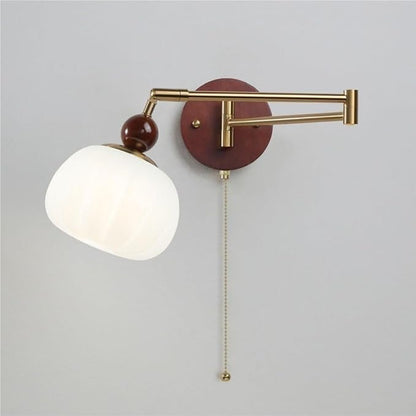 Plug-in Wall Sconce, Mid Century Swing Arm Lamp, Vintage Light with Pull Chain, Farmhouse Mount Light(Pull Chain)