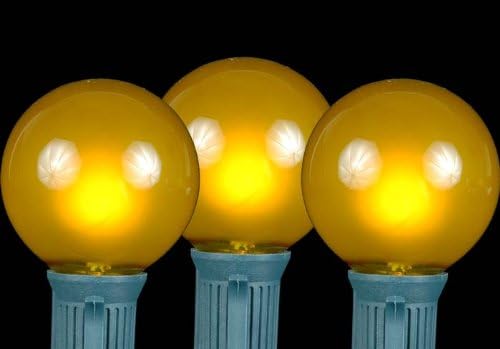 100 Foot G50 Outdoor Patio String Lights with 125 Yellow Globe Bulbs – Indoor Outdoor String Lights – Market Bistro | Lumora