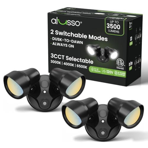 ALUSSO Dusk to Dawn Outdoor Lighting 30W 3500LM 3CCT 3000K/4000K/6500K 120V