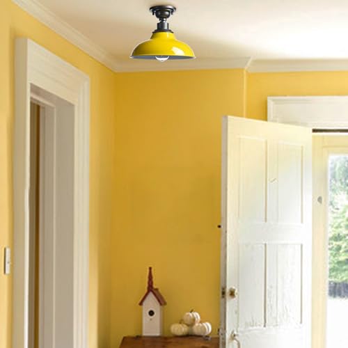 SAMTEEN Macaron Semi Flush Mount Barn Ceiling Light