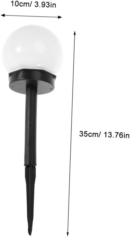 Gadpiparty 4pcs Solar Lawn Light Ground Plug Waterproof Garden Path Lights Warm White Outdoor Landscape Lighting for Yard and Courtyard